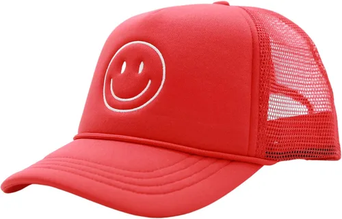 Vista 2 de Gorra Gorras ajustable de ajuste relajado con cierre de presión para mujer, con la marca USA Classis Trucker Baseball Cap Sun Mesh Back