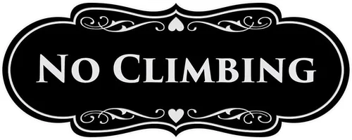 Vista 19 de Signs ByLITA Designer No Climbing (Negro) - Pequeño