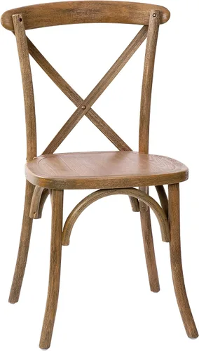 Vista 19 de Flash Furniture Advantage Medium con silla X-Back de grano blanco Grano blanco medio