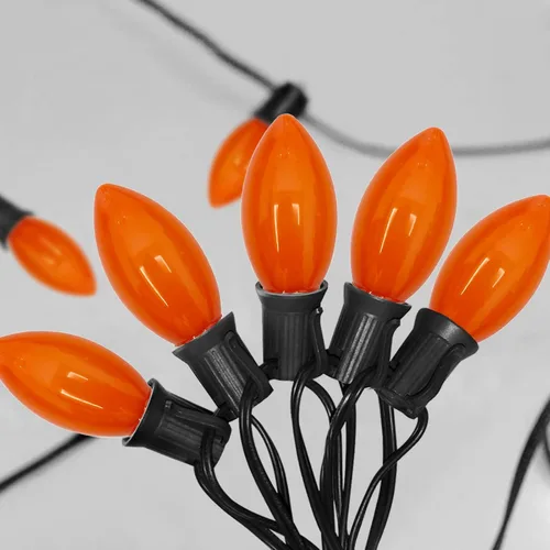 Vista 11 de SUNSGNE Luces LED C9 de Navidad para exteriores, luces de Navidad al aire libre con 27 bombillas LED de color blanco cálido (2 de repuesto)