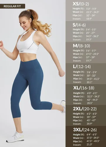 Vista 6 de baleaf Leggings capri para mujer con bolsillos de cintura alta para entrenamiento, yoga, correr, gimnasio, pantalones casuales de verano