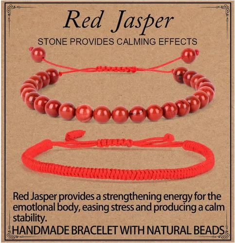 Vista 59 de LPBeads Pulsera de piedra natural hecha a mano de tamaño ajustable