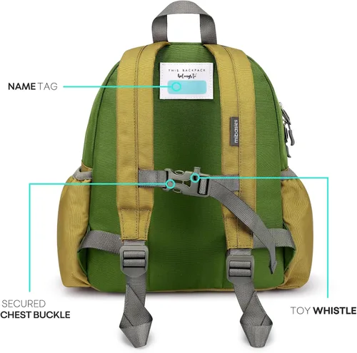 Vista 4 de mibasies Mochila para niños y niñas, mochila preescolar de 2 a 4 años, mochila de jardín de infantes para niños y niñas, mochila de guardería