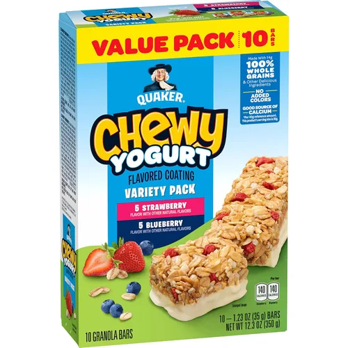 Vista 10 de Quaker Big Chewy, Barras de granola, 60% más grandes, chips de chocolate, (10 unidades)