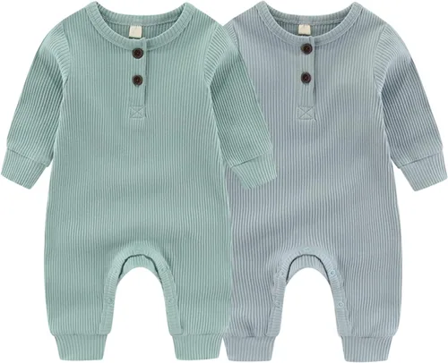 Vista 17 de ZAV Mono de manga larga unisex para bebé, niño y niña, 2