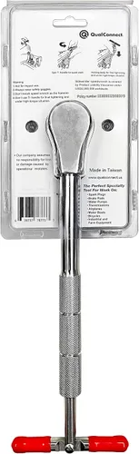 Vista 4 de QualConnect® Llave de velocidad Sidewinder de 1/2 pulgada, marcha atrás profesional, llave de velocidad reversible, trinquete con mango moleteado