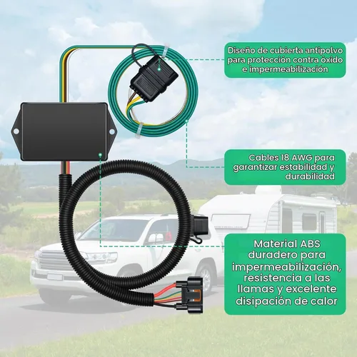 Vista 4 de briidea Kit de arnés de cableado personalizado para remolque 4 pines 56420 Compatible con Hyundai Santa Fe 2019-2023, Palisade 2020-2022, Cruz