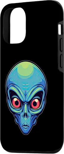 Vista 5 de iPhone 13 Pro Max Alien Face UFO Alien Head Funny Alien Case