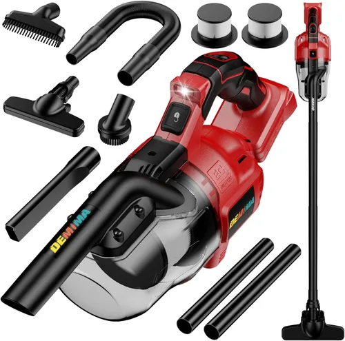 Vista 10 de Aspiradora inalámbrica para batería Dewalt de 20 V, aspiradora de mano ligera 5 en 1 con potente motor de 500 W, aspiradora de mano portátil de 46
