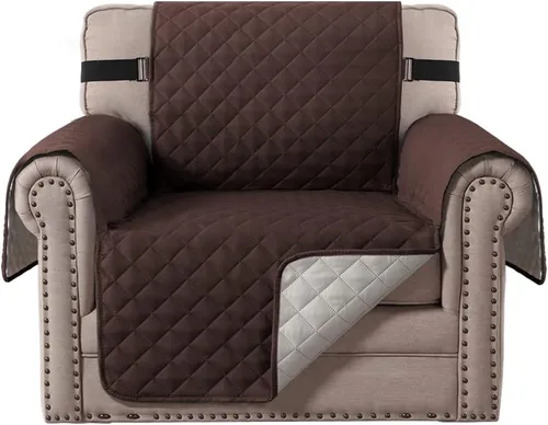 Vista 45 de MIFXIN Funda reversible para sofá, impermeable, antideslizante, lavable, con correa elástica, protector de muebles para mascotas, perros y niños