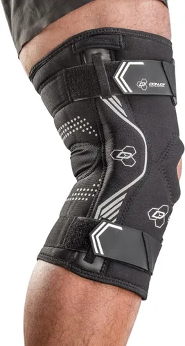Vista 2 de DonJoy Performance Rodillera con bisagras Bionic Drytex, soporte para rótula, esguinces de rodilla, hiperextensión, menisco y artritis