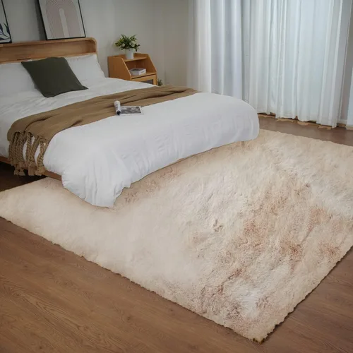 Vista 54 de Ghouse Alfombra ultrasuave de pelo sintético de conejo 2x3, alfombras lavables a máquina para dormitorio, alfombras esponjosas para sala de estar