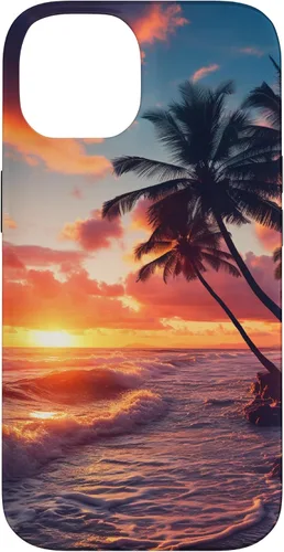 Vista 4 de Palm Tree Sunset Tropical Boho Beach Aesthetic Vacation Case for iPhone 17