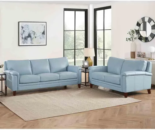 Vista 19 de Hydeline Westcott - Silla de cuero de grano superior, gris plateado, espuma viscoelástica y bobinas de bolsillo Plata Gris