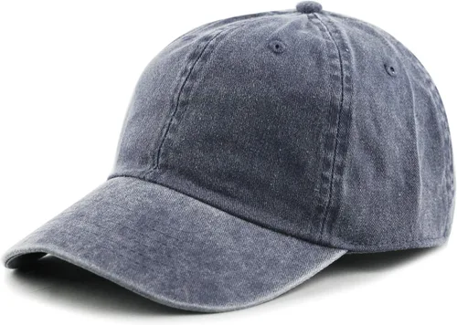Vista 13 de The Hat Depot 100% algodón pigmento teñido de perfil bajo sombrero de papá seis panel casquillo 1. Negro.