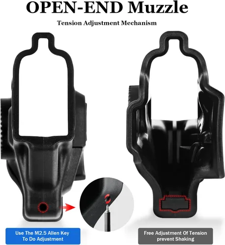 Vista 6 de M&P Shield EZ - Funda OWB para S&W MP9 Shield EZ / MP380 Shield EZ (no compatible con Crimson Trace RED LASERGUARD), mano derecha