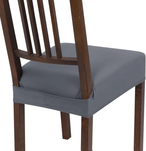 Vista 10 de SearchI Juego de 4 fundas de asiento para sillas de comedor, fundas elásticas extraíbles para sillas de comedor, fundas protectoras para sillas