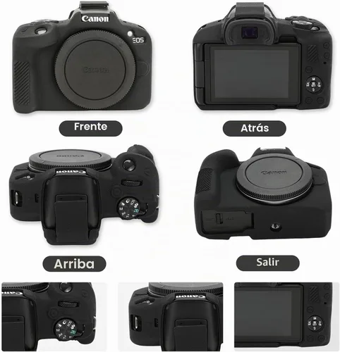 Vista 2 de VOVMOEYA Compatible con Canon EOS R50 - Kit de accesorios para funda de cámara [con 2 películas LCD templadas], funda protectora de cámara