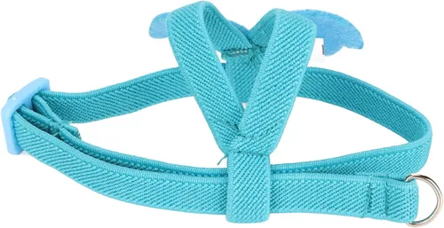 Vista 5 de PerGar Parrot Bird - Correa de arnés para pájaros, cuerda de entrenamiento ajustable de nailon antimordidas, correa de tracción para mascotas al Azul