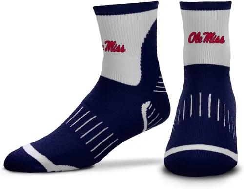 Vista 11 de For Bare Feet Adult NCAA Surge Quarter Length Crew Socks - All Weather Performance - Men & Women - Enhance Your Team Footwear