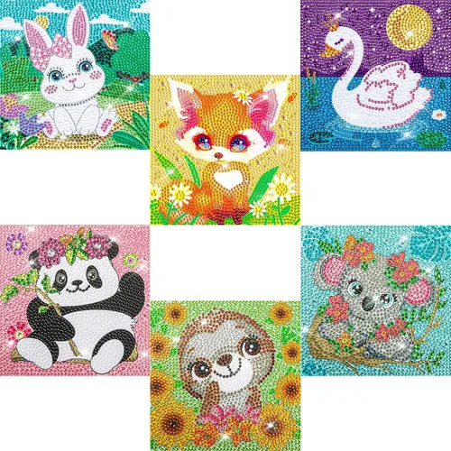 Vista 21 de Labeol Kits de arte de diamantes para niños, manualidades para niñas de 6 a 8 a 10 a 12 años, fáciles de hacer tú mismo, creativas calcomanías