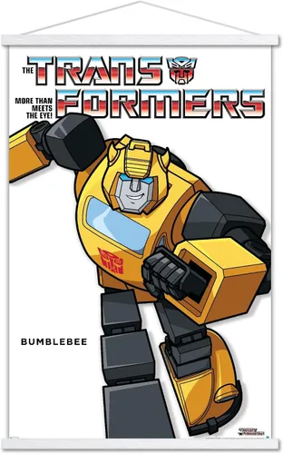Vista 7 de Trends International Hasbro Transformers - Póster de pared de la serie Bumblebee Feature con marco magnético