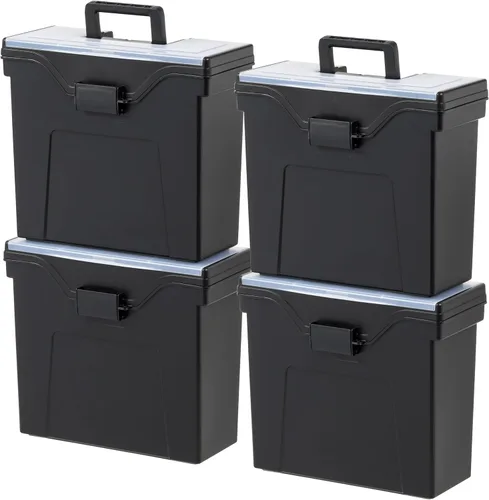 Vista 13 de IRIS - Caja de archivos hermética portátil tamaño carta, paquete de 4, transparente