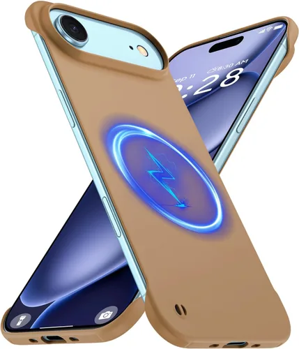 Vista 22 de GRECAZO - Funda magnética delgada sin marco para iPhone 17 Pro Max, color azul