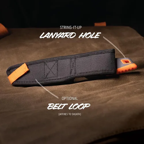 Vista 5 de OUTDOOR EDGE VANTEX - Cuchillo de caza de hoja fija con punta de gota de 3.5 pulgadas, incluye funda Cuchillo de punta de gota de 3.5