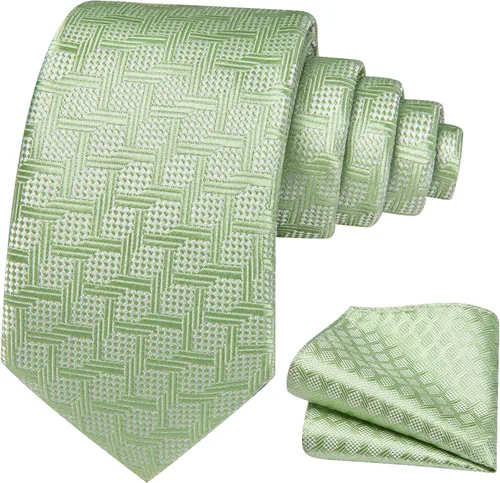 Vista 284 de Barry.Wang Corbata de niño regular seda tejida rayas sólido lazo bolsillo cuadrado