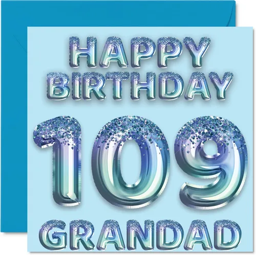 Vista 227 de Stuff4 Tarjeta de primer cumpleaños para niños, globo de fiesta con purpurina azul, tarjetas de feliz cumpleaños para niño de 1 año, nieto, hijo, 57