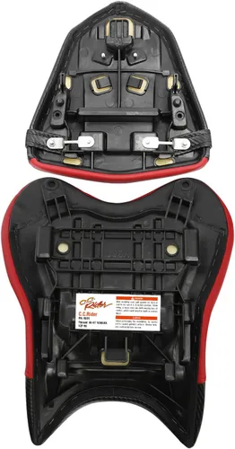 Vista 5 de TCT-MOTORPARTS Fundas de asiento delantero y trasero de motocicleta para Yamaha YZFR6 YZF R6 YZF-R6 2006-2007 (negro y rojo #1)