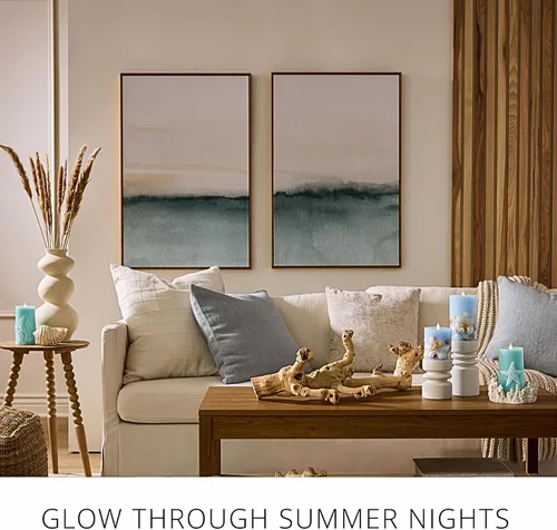 Vista 7 de Luminara Vela LED sin llama, de cambray suave, incrustada en concha y estrella de mar, pilar de llama móvil, cera real sin perfume con borde