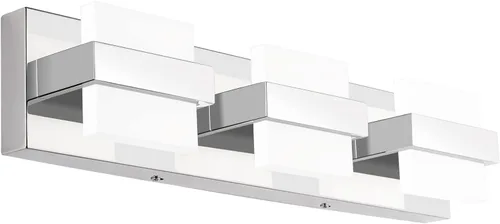 Vista 8 de SOLFART Luz de Baño Ajustable de 5 Temperaturas de Color con 3 Luces, Luz LED Moderna de Tocador, Accesorios de Iluminación de Baño para Espejo