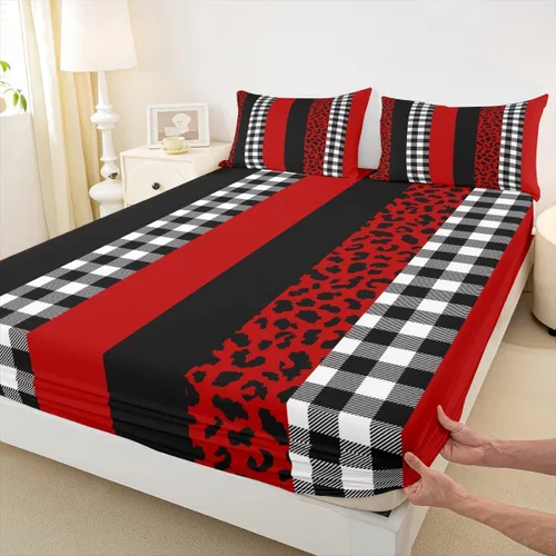 Vista 10 de Sábana bajera ajustable para niños, tamaño individual, diseño de cebra y leopardo con purpurina, decoración de habitación para niñas y mujeres, A1