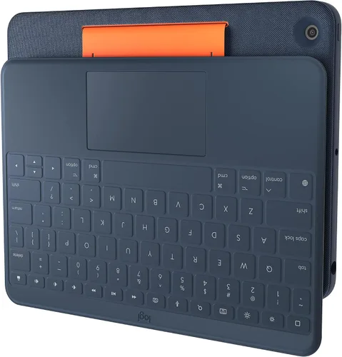 Vista 8 de Logitech Rugged Combo 3 Touch iPad® Funda de teclado con trackpad y conector inteligente para iPad (7ª, 8ª y 9ª generación) para educación - Azul