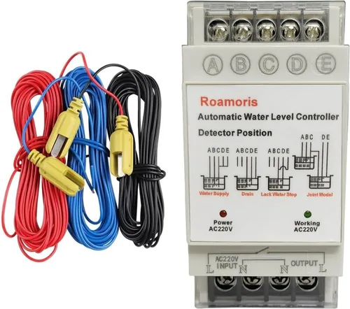 Vista 7 de Controlador automático de nivel de agua, sensor de nivel de líquido, relé automático de interruptor de flotador de bomba de 12 V, control de bomba