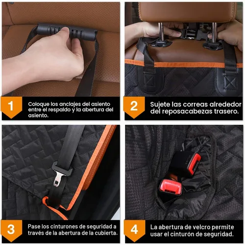 Vista 7 de Funda de asiento trasero resistente para camión, 100% impermeable y sin olor, protector de asiento de perro para F150 F250 Chevy Silverado Ram