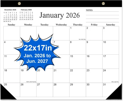Vista 8 de Calendario de escritorio 2026 – Calendario 2026-2027 de enero de 2026 a junio de 2027, calendario de 18 meses con papel grueso para oficina, hogar