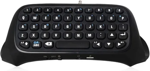 Vista 3 de RALAN Teclado controlador para PS4, teclado inalámbrico Mini Bluetooth, Gamepad Chatpad, teclado de mensaje para Playstation 4, controlador delgado