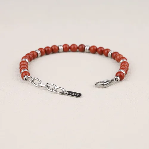 Vista 5 de GAVU Pulsera de cuentas de acero inoxidable para hombre