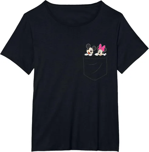 Vista 28 de Disney Mickey & Minnie Mouse - Camiseta de bolsillo pequeño para pareja