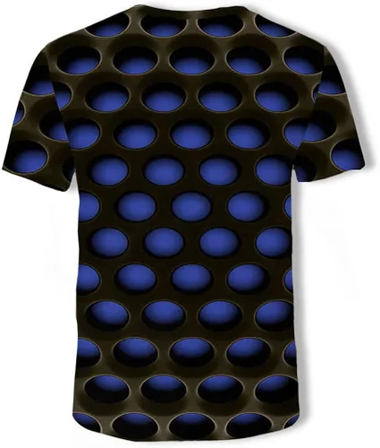 Vista 3 de Camisetas cómodas para hombre, de manga corta, con estampado 3D, casuales, de verano, con cuello redondo, ajustadas, a la moda 2023