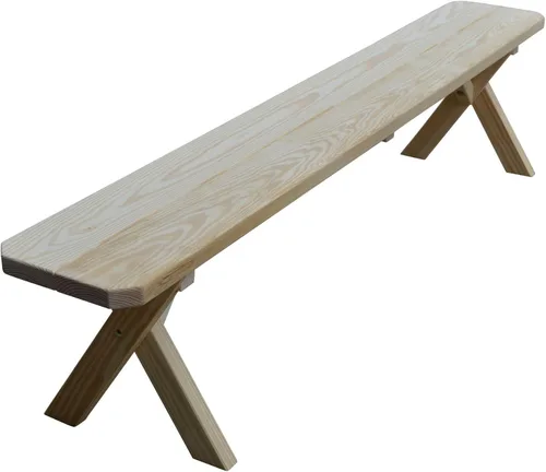 Vista 83 de Furniture Barn USA Pine - Banco cruzado de 2 pies, color negro