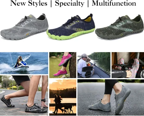 Vista 7 de SAGUARO Men's Women's Barefoot Minimalist Shoes Athletic Hiking Water Shoes for Aqua Swimming Trail Running Cross Training