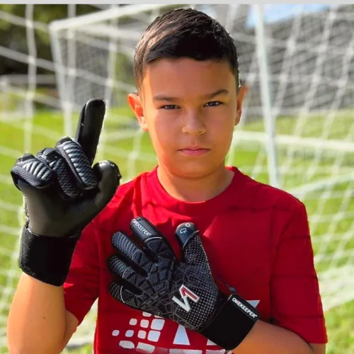 Vista 4 de ONEKEEPER C-TEC - Guantes de portero de nivel profesional para niños, jóvenes y adultos, guantes de portero de fútbol GK Látex de contacto