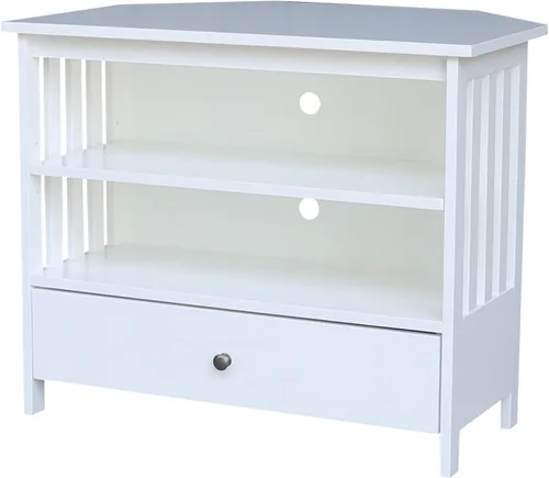 Vista 11 de Mueble esquinero Mission de madera maciza/soporte para TV, color espresso
