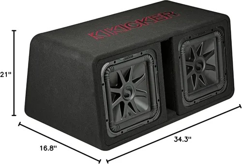 Vista 10 de KICKER 45DL7R122 L7R 12" Subwoofers duales+paquete de subcaja ventilada con amplificador mono Rockville+kit de amplificador (3 artículos)