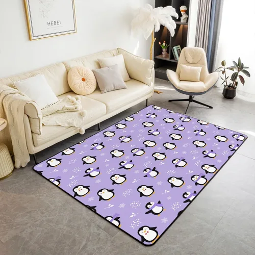 Vista 10 de Erosebridal Alfombra Kawaii de 5 x 7 pies para niños, decoración de dormitorio de adolescentes; alfombra de panda blanco y negro; alfombra de área