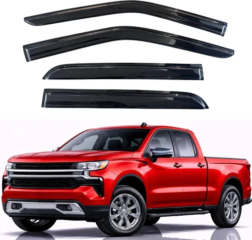 Vista 294 de KPY Protector de lluvia compatible con Ford Bronco 1980-1996, Ford F150 F250 F350, deflectores de ventilación lateral para visera de ventana
